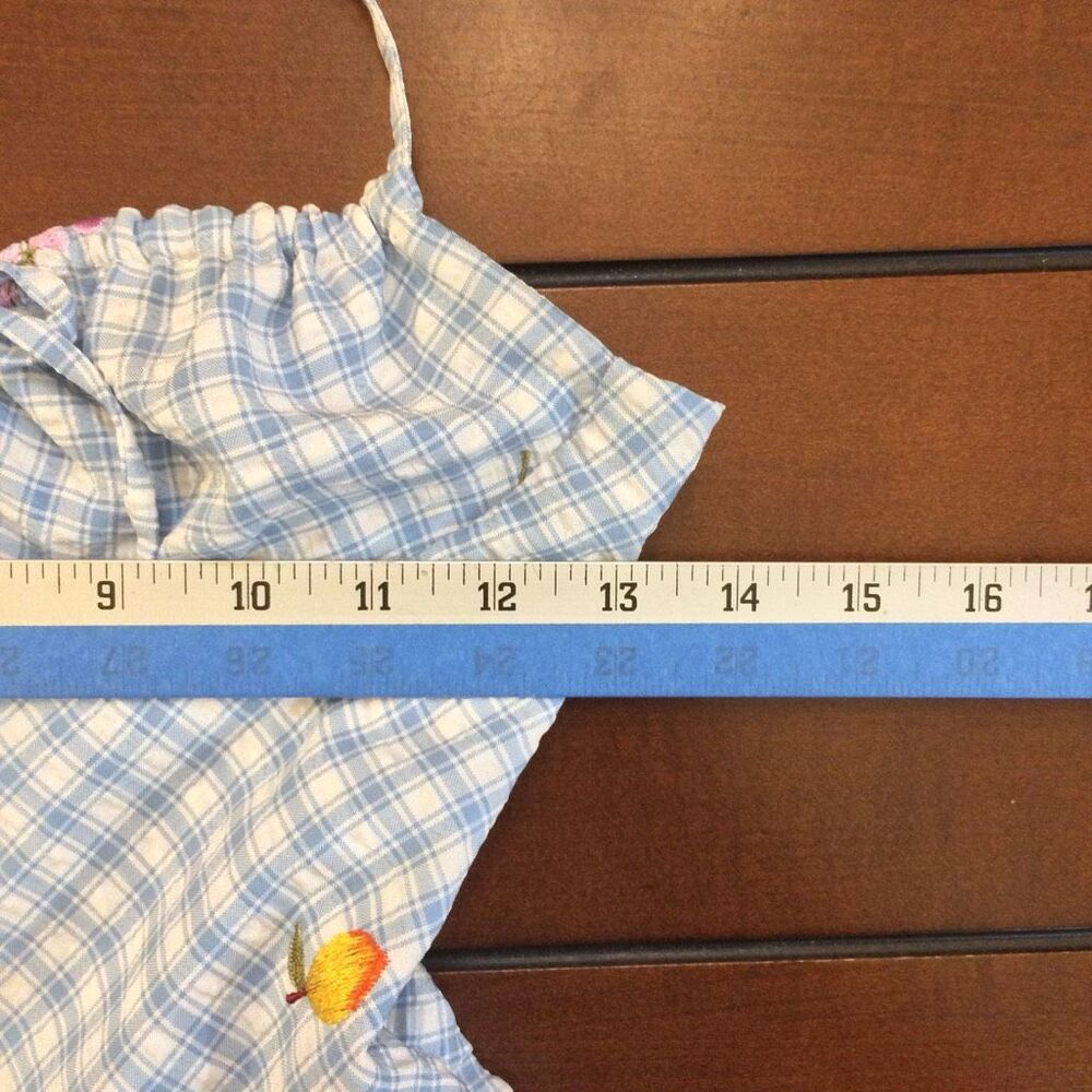 AQUA x Lisa Says Gah Gingham Maxi Dress embroidered xs - Picture 3 of 8